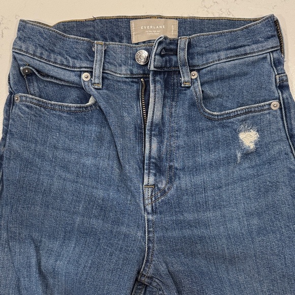 Everlane Wide Leg Jeans in Classic Blue - Picture 3 of 6